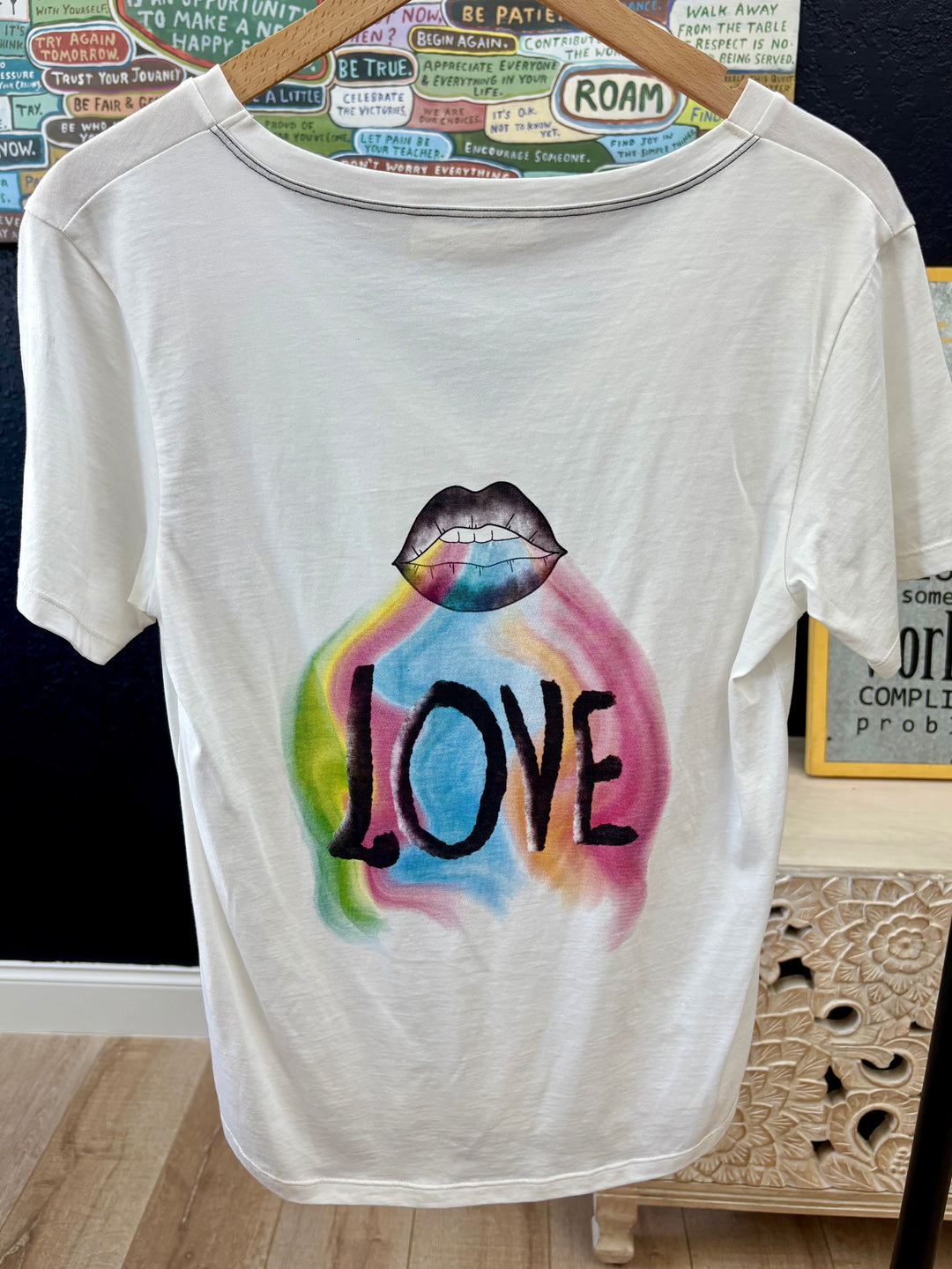 Women's Exhale Love V-Neck Tee