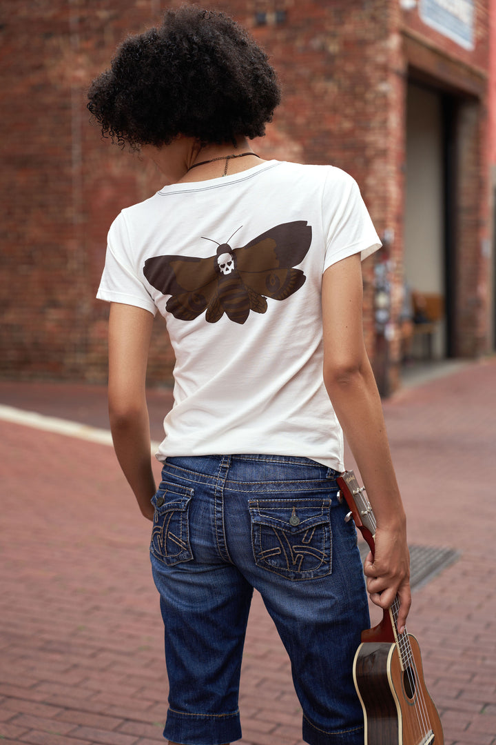 Moth Women's Graphic Tee - Organic GOTS Certified Peruvian Pima Cotton