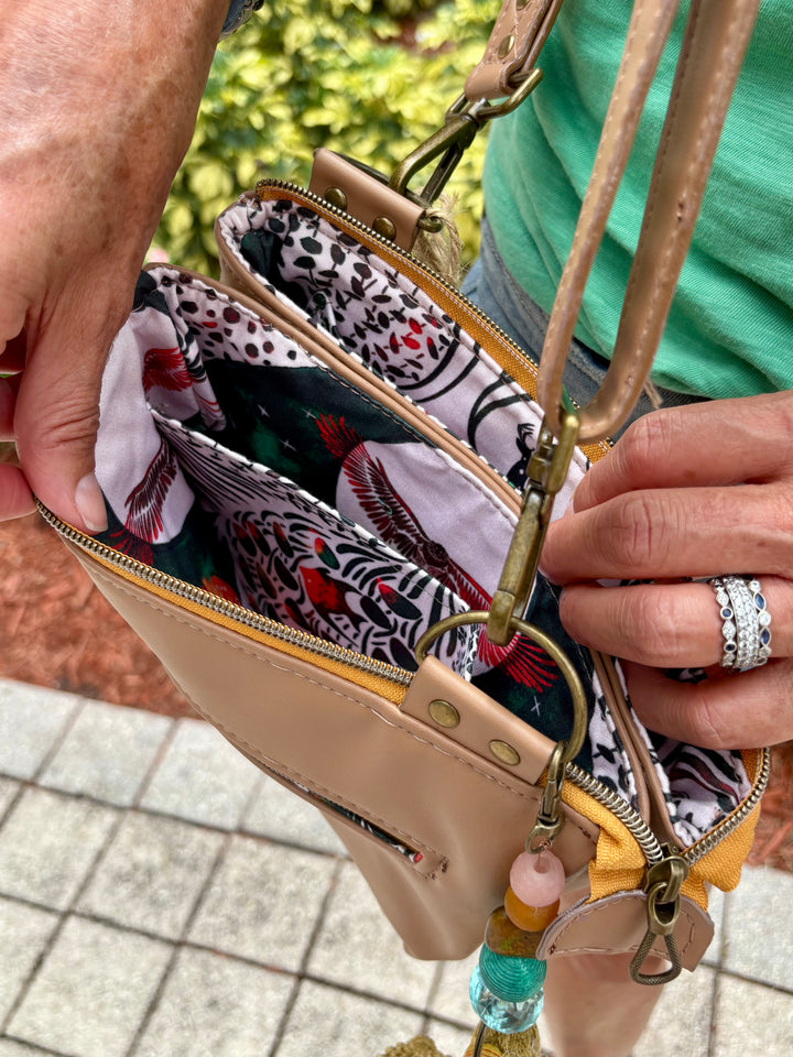 Vegea Grape Leather Crossbody Bag