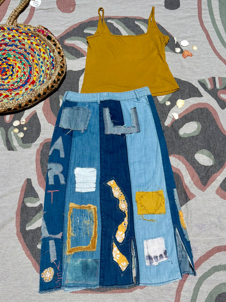 Patchwork Maxi Skirt