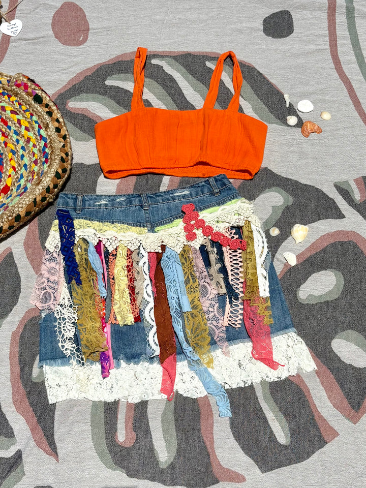 Bow-tiful Jean Skirt