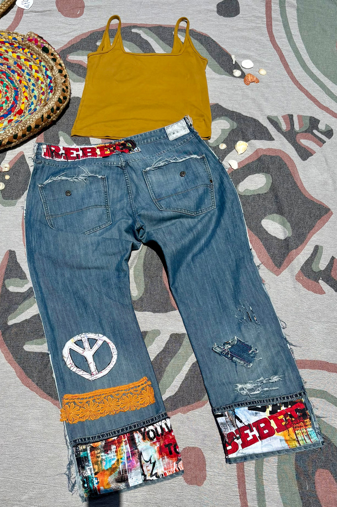 Rebel Patchwork Jeans
