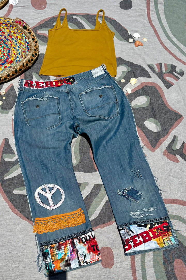 Rebel Patchwork Jeans
