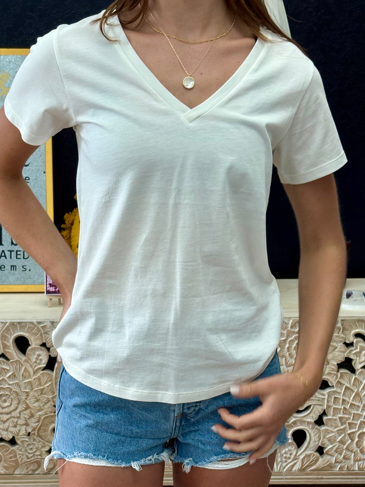 Women's Plain White Tee