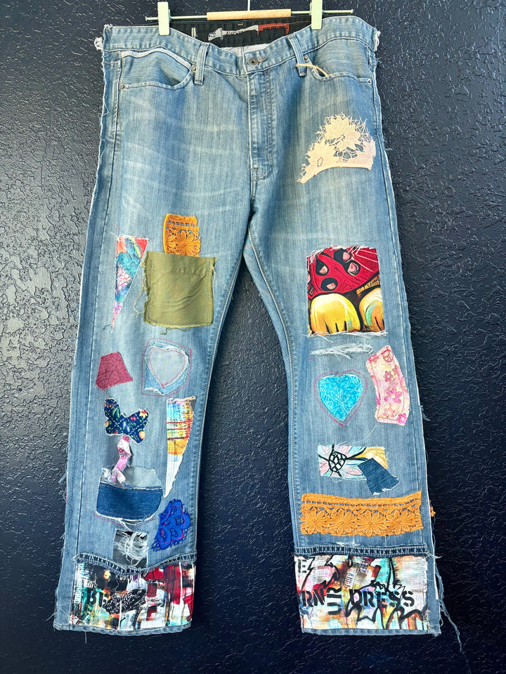 Rebel Patchwork Jeans