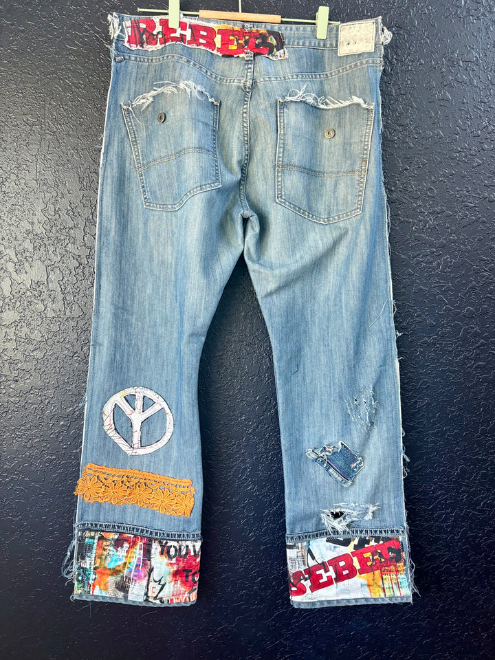 Rebel Patchwork Jeans