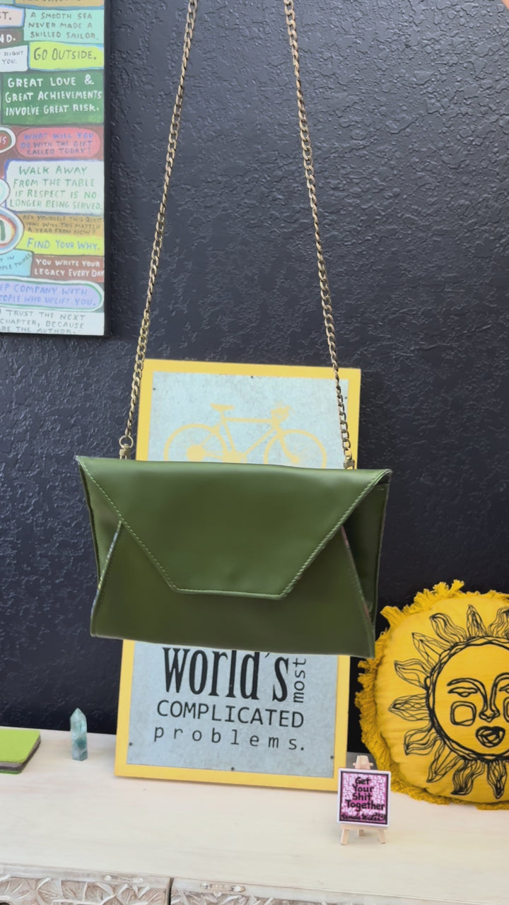 Cactus Leather Crossbody Bag