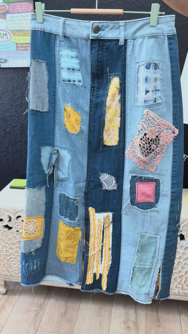 Patchwork Maxi Skirt