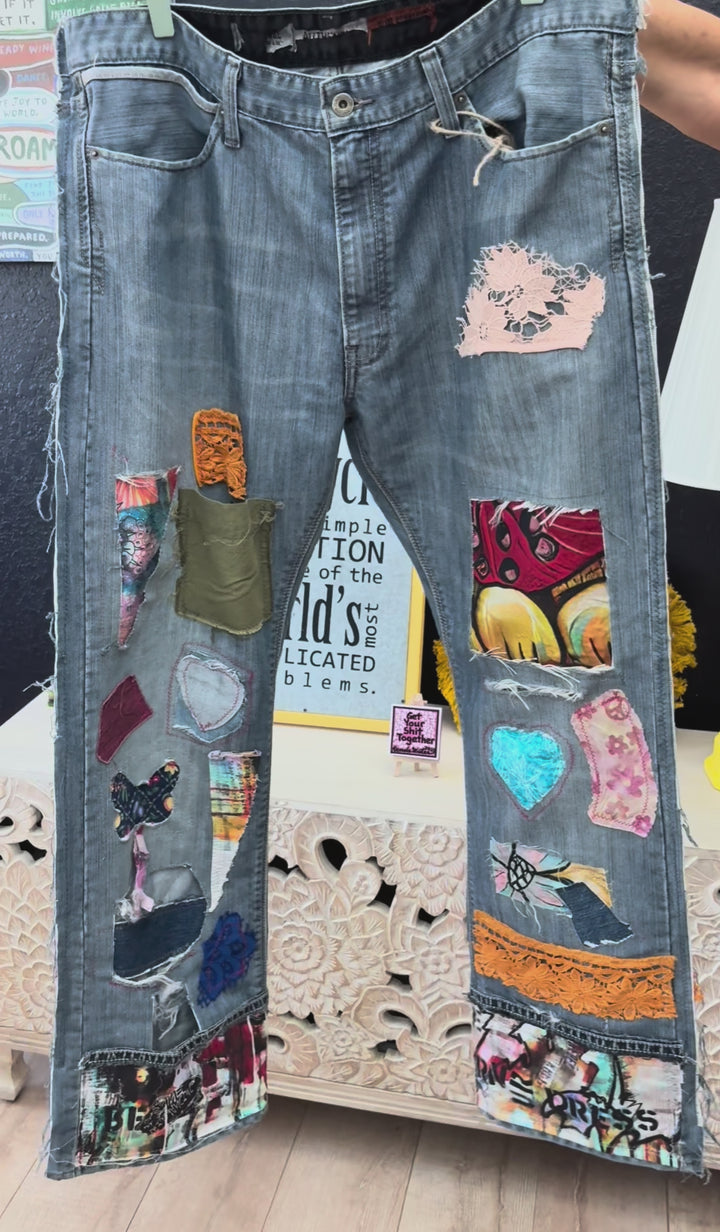 Rebel Patchwork Jeans