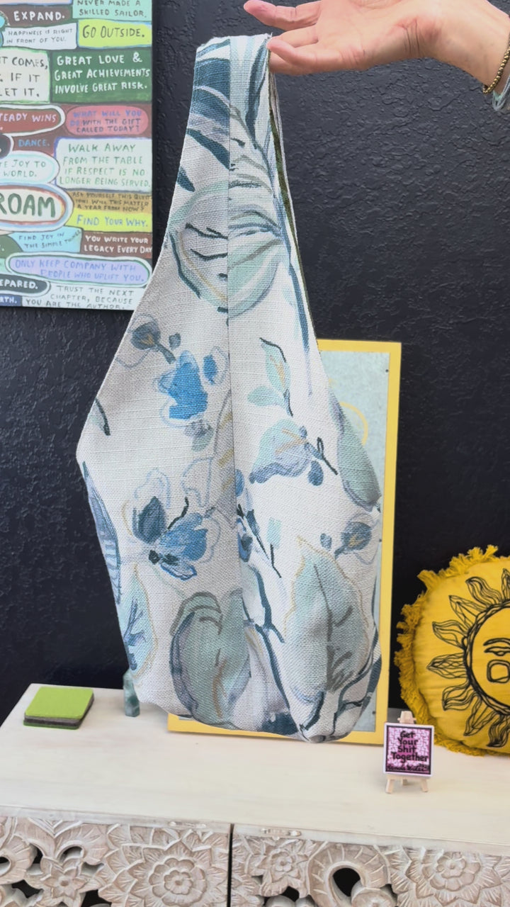 Floral Blue Sling Bag