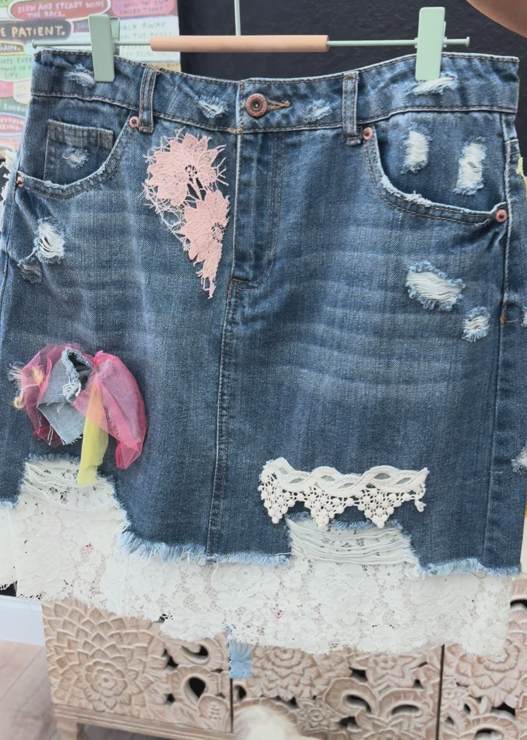 Bow-tiful Jean Skirt